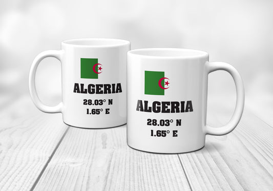 Algeria Laitutude Longitude Mug