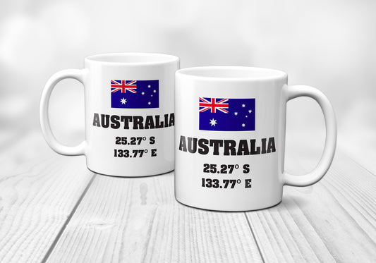 Australia Laitutude Longitude Mug