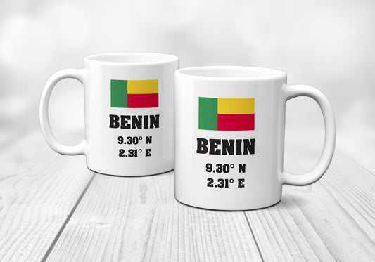 Benin Laitutude Longitude Mug