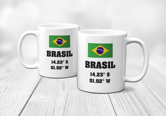 Brasil Laitutude Longitude Mug