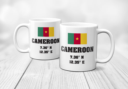 Cameroon Laitutude Longitude Mug